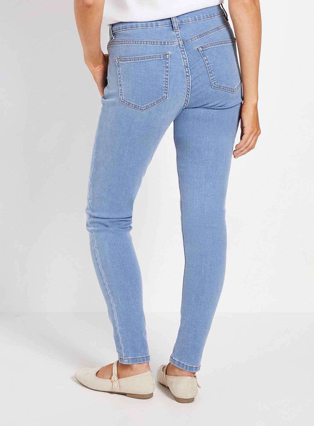 DOROTHY PERKINS Light Blue Comfort Stretch Skinny Jeans 12 - Image 3 thumbnail
